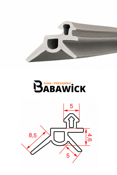 BABAWİCK Silikon Fitil Gri Renk Conta Dayanıklı Tamir Fitili 100 Metre