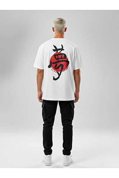 Flubutik White Japanese Icon Printed Regular T-Shirt