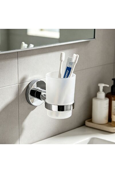 idei Single-cup toothbrush holder, dimensions 9.5x6.5 cm, metal wall bracket ...