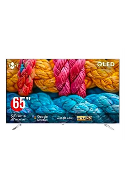 mtt شاشة ذكية ام تي سي نظام تشغيل جوجل تي في عالي الوضوح UHD، مقاس 65 بوصة، م...