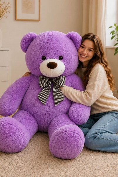 STORE24 160 cm Premium Plush Bear with Bow Tie – 100% Domestic Production Gift Teddy Bear