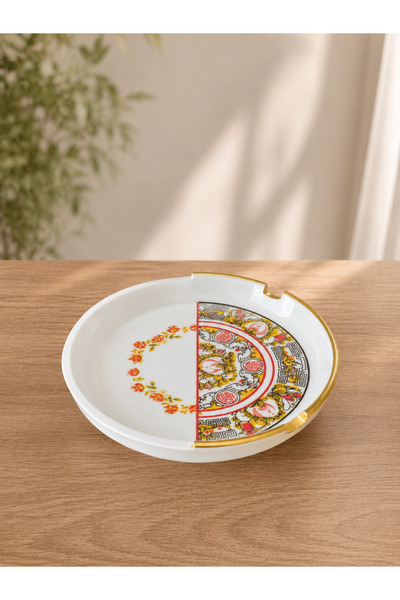 FERMATO Handmade 1 Piece Round Porcelain Ashtray Set Rosa