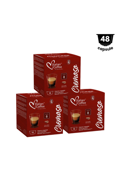 Italian Coffee 48 Κάψουλες Cremoso – Συμβατές με Dolce Gusto – 3 x 16 Κάψουλες
