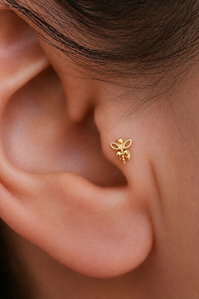 Bayar Gold 14 Ayar Altın Yusufçuk Tragus Piercing