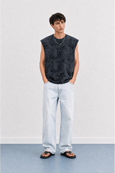 Respire Tricou fără mâneci pentru bărbați, lavabil, negru