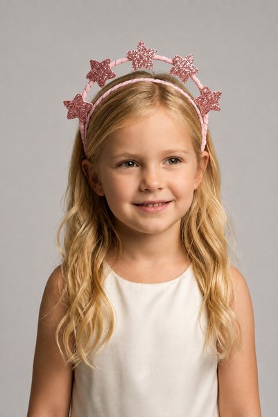 Minia Concept Kids Sugar Pink Sparkle Double Layer Glitter Starry Queen Crown
