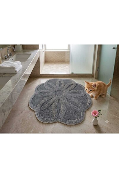 SN COTTONIA HOME Water Absorbent 100 X 100 Royal Tuft Daisy Cold Grey