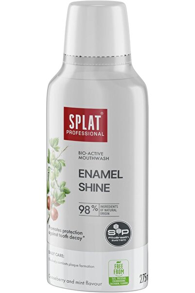 Splat Professional Enamel Shine Bio-Active Alcohol-Free Mouthwash with 98% Na...