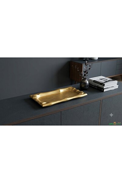 Vitale Gold Decorative Tray 47*27*4 cm