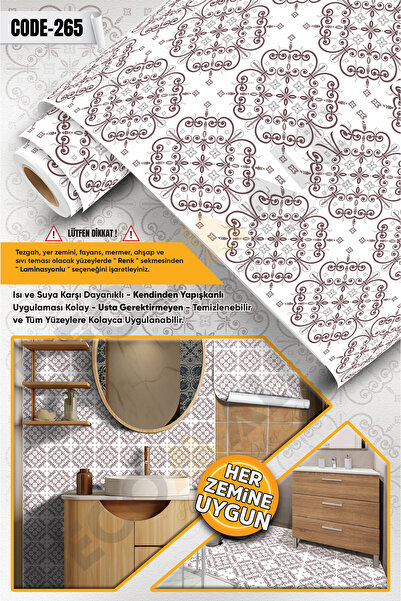 DECOMALL CODE-265 Rezistent la apă Bucătărie Baie Pardoseală Mobilier din mar...