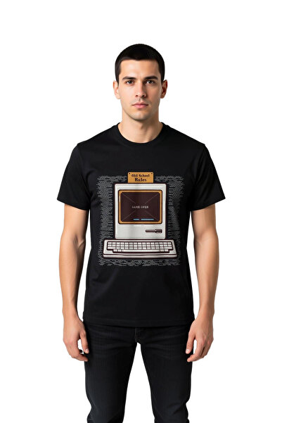 PayBuy Muška retro arkadna igra na pamučnoj majici sa štampanim motivima, nos...
