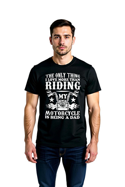 PayBuy Men's Motorcycle Printed T-Shirt Round Neck Short Sleeve Fatherhood Th...