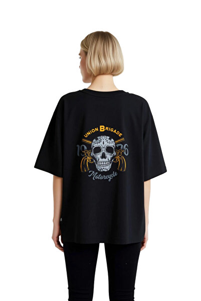 PayBuy Women's Oversize T-Shirt Unity Brigade Motorcycle Printed Relaxed Fit ...