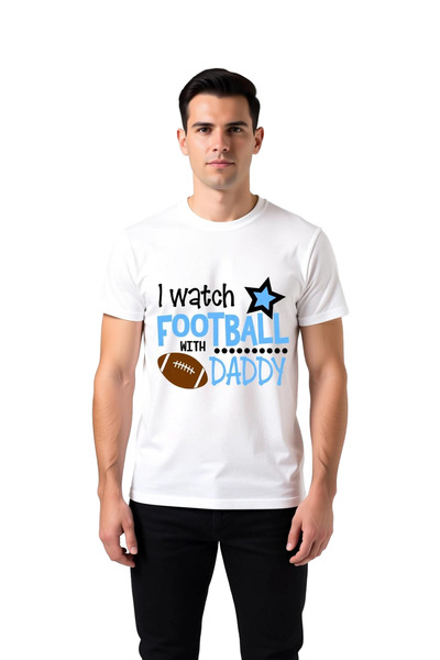 PayBuy Football I Watch with My Dad Printed Men's T-Shirt