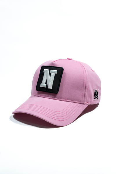 all hats قبعة قابلة للتغيير مع تفاصيل رقعة حرف N |   قبعة بيسبول بدون شبكة عل...
