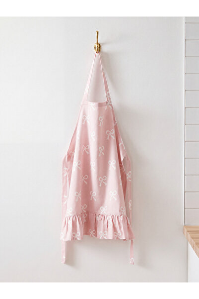 LC Waikiki Lcw Home Pink Bow Patterned Women's Kitchen Apron
