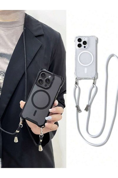 OEM Carcasă de telefon transparentă tip crossbody, rezistentă la șocuri, comp...