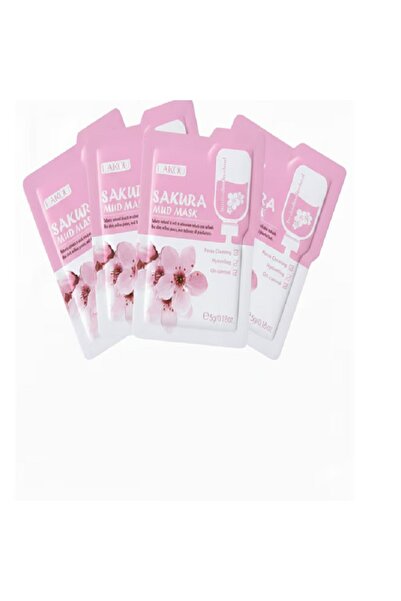 LAIKOU Masca cu argila Sakura, Set 5x5g