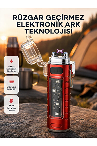 Epilons Rüzgar Geçirmez Elektrikli Çakmak Hayatta Kalma Tasarımlı