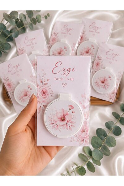anoragiftstudio Bride Partisi Kına Gecesi Hediyelik Cep Aynası Söz, Nişan, Dü...