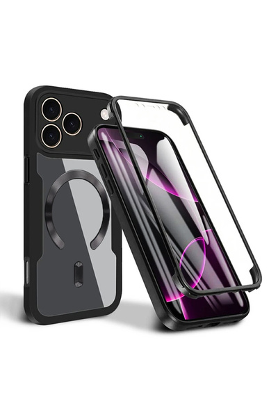 Techsuit ColorVerse 360 Σειρά MagSafe + Προστατευτικό Οθόνης iPhone 17 Pro Μαύρο