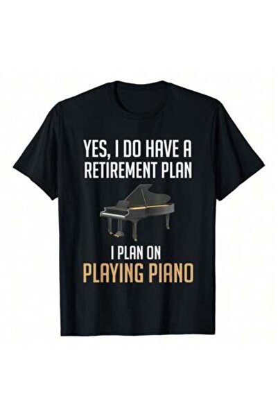 k222 قميص My Retirement Plan Is Playing Piano، مصنوع من القطن الخالص بوزن 220...