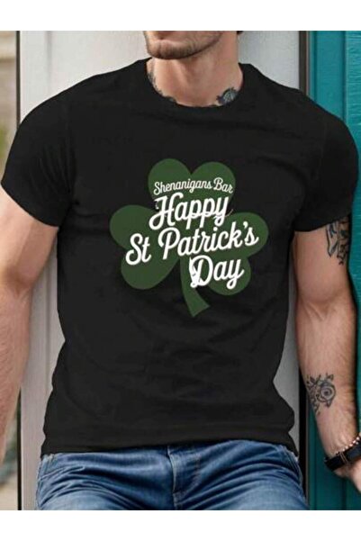 k222 Shenanigans Bar Happy St Patrick S Day Print Tee Shirt, 220g Pure Cotton...