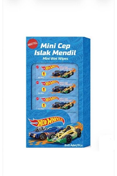 HOT WHEELS Wet Mini Pocket Wipes 8-Pack