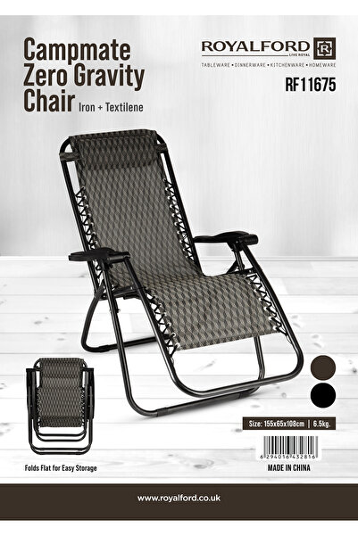 ROYALFORD Campmate Zero Gravity Chair RF11675 Lightweight, Portable and Folda...
