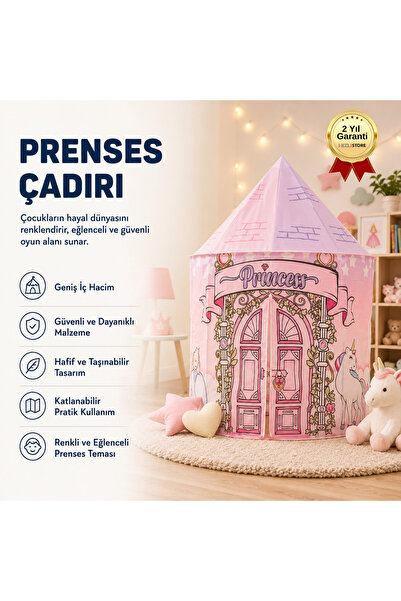 Prenses Temalı Çocuk Oyun Çadırı