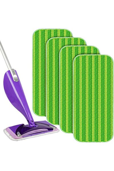 STARSTAR Three-piece replacement mop set, microfiber, green.