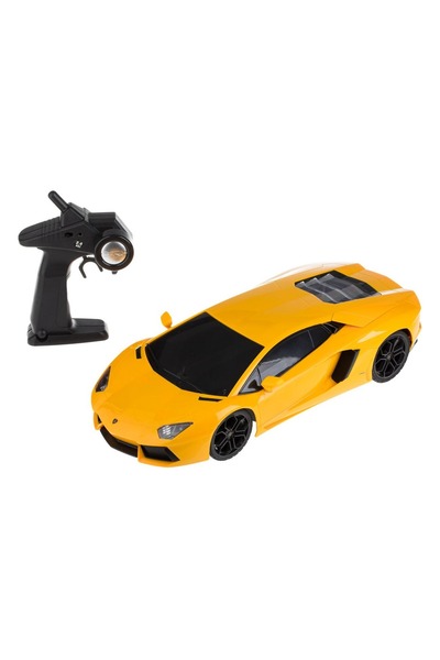 OEM Mașină RC Lamborghini Aventador galbenă cu lumini 1:12 / 24MHz