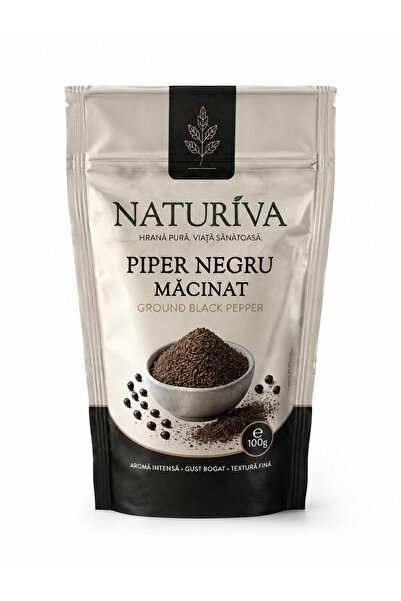 Naturiva Piper Negru Măcinat Naturíva 100 g – Condiment , Aromă Intensă pentr...