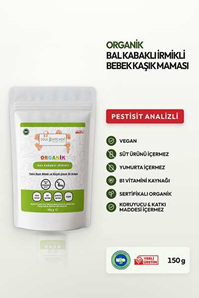 Soul Kitchen Organik Ürünler Organik Bebek Kaşık Maması Balkabaklı İrmikli B1...