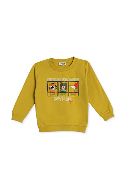 ebebek Hello Baby HelloBaby Erkek Bebek Sweatshirt Hayvan Baskılı Bisiklet Ya...