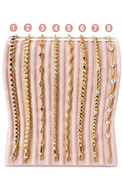 XUPİNGS JEWELRY 14K Altın Renk Çelik Bileklik – Model Seçenekli – Kararmaz Şı...