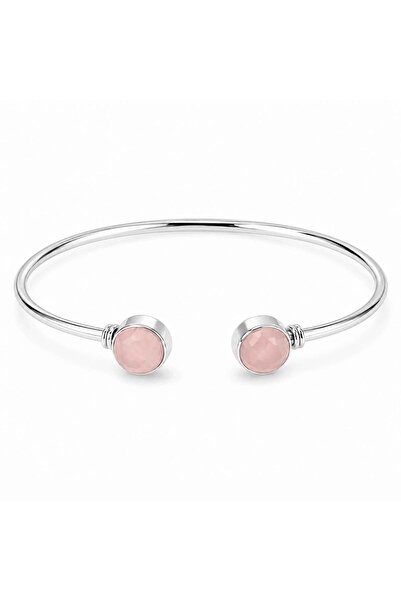 craftmystic Bratara Indiana din Argint 925 ajustabilă cu Cuart Roz Rotund - I...