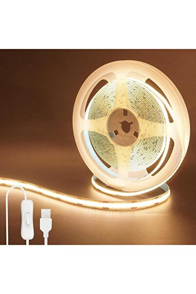 GENERAL شريط إضاءة LED COB بمنفذ USB 5 فولت مع مفتاح تشغيل، 9.84 قدم/3 متر، أ...
