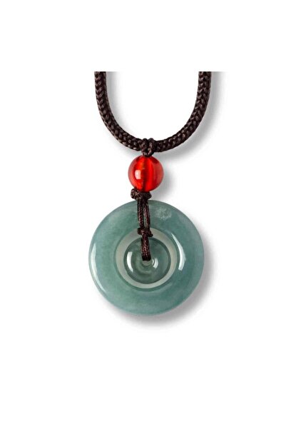 craftmystic Liniste si Protectie - Colier Talisman Peace Lock din Jad Albastr...