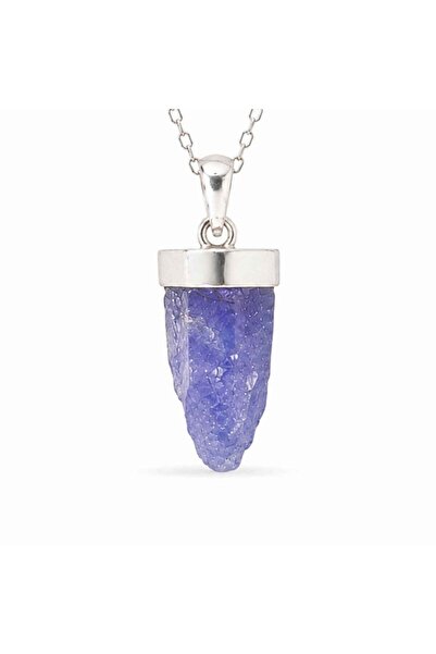 craftmystic 925 silver necklace with rough tanzanite – clarity, intuition and...