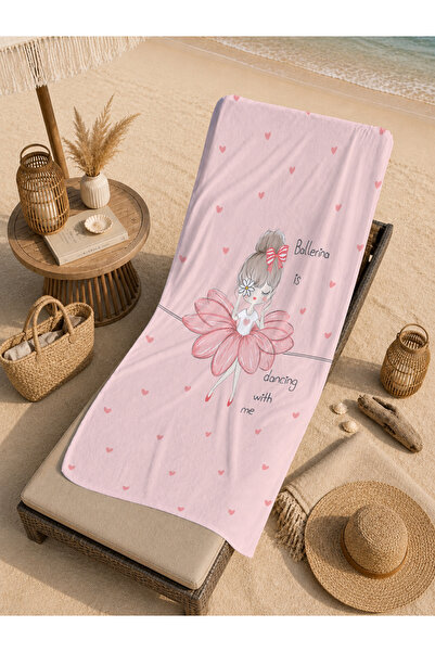 Evmila Sporty Football Ball Graffiti Patterned 70X150 Beach Towel - Digital P...
