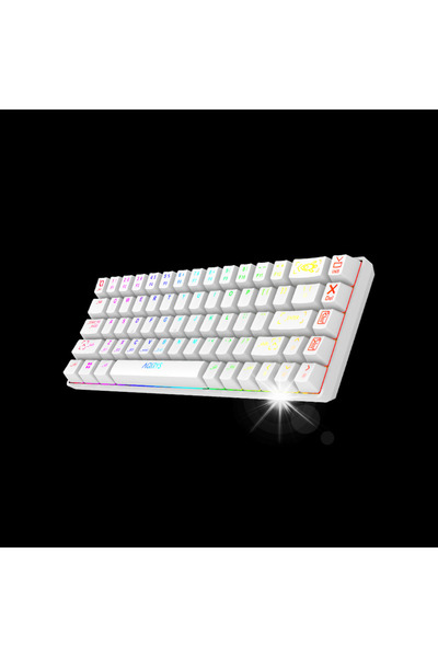 AQIRYS Tastatură mecanică 65%/68 taste Mod dual: Wireless și Bluetooth + Cu f...