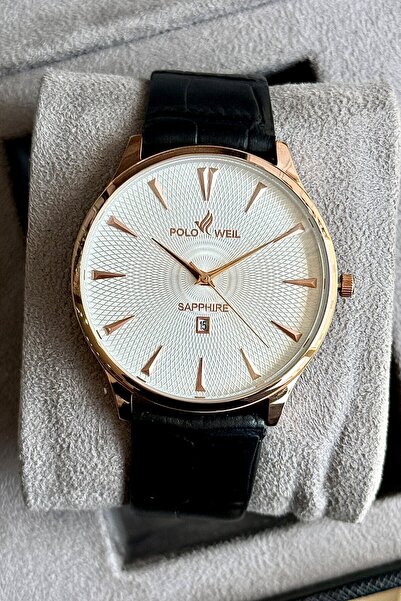 Polo Weil Pl002M Leather Men's Wristwatch with Strap