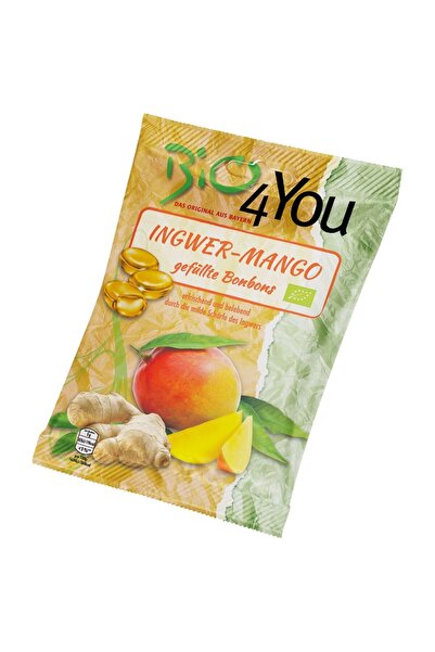 BIO4YOU Bomboane cu ghimbir și mango, bio, fără gluten, 75g