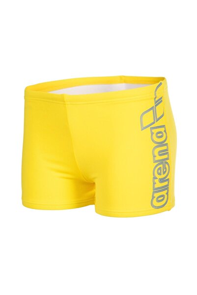 ARENA BOYS LOGO SWIM SHORT YELLOW STAR-NEON BLUE