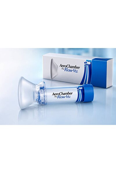 Aerochamber PLUS® FLOW-VU® Chamber (Mavi, Yetişkin Tip) - (Blue, Adult Type)