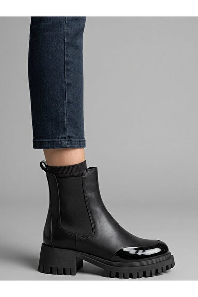 MARCO ROCCO Genuine Leather Patent Leather Elastic and Zippered Boots Women's...