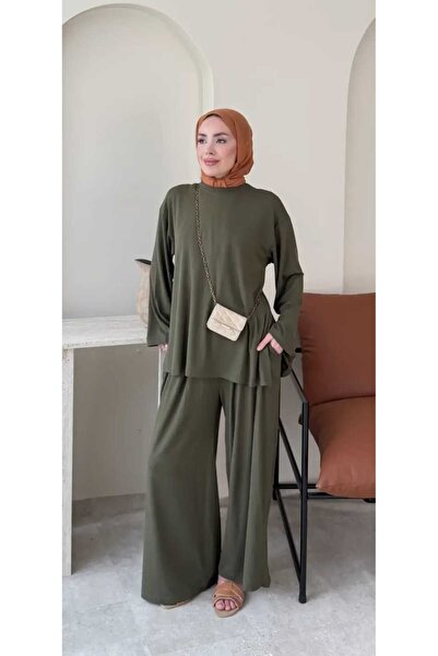 MODA VEDAT Ženski komplet pantalona od viskoznog materijala sa džepovima -0625