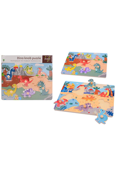 Joueco Puzzle-uri din lemn cu mânere DINO