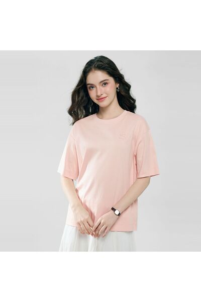 Giordano Women’s Embroidered Cotton Liquid Touch Tee